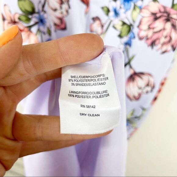 Maggy London Floral Sleeveless Midi Dress Size 2 - Picture 9 of 9